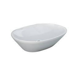 BARCLAY 5-502WH VARIANT 19 3/4 INCH SINGLE BASIN ABOVE COUNTER BATHROOM SINK - WHITE