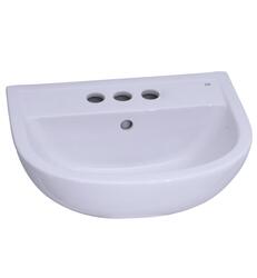 BARCLAY B/3-53WH COMPACT 450 17 3/4 INCH SINGLE BASIN WALL MOUNT BATHROOM SINK ONLY