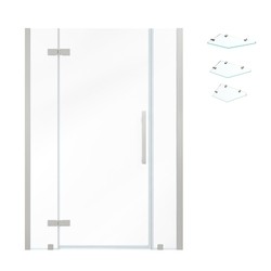 OVE DECORS TA132001 ENDLESS TAMPA 46 INCH ALCOVE FRAMELESS HINGE SHOWER DOOR WITH SHELVES