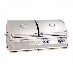 FIRE MAGIC GRILLS A830I-7A-CB AURORA 50 1/4 INCH BUILT-IN GAS AND CHARCOAL COMBO BBQ GRILL WITH ANALOG THERMOMETER
