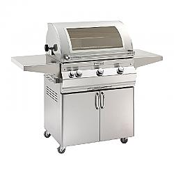 FIRE MAGIC GRILLS A660S-8EA-61-W AURORA PORTABLE GRILL WITH ANALOG THERMOMETER AND ROTISSERIE, VIEW WINDOW