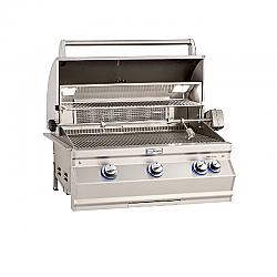 FIRE MAGIC GRILLS A540I-8A AURORA 32 INCH BUILT-IN GRILL WITH ANALOG THERMOMETER AND ROTISSERIE BACK BURNER