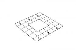 BOCCHI 2300 0009 STAINLESS STEEL SINK GRID FOR 18 INCH UNDERMOUNT FIRECLAY SINGLE BOWL KITCHEN SINKS (1359 MODEL)