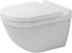 DURAVIT 222509 STARCK 3 14-1/8 X 21-1/4 INCH TOILET WALL-MOUNTED, WASHDOWN MODEL, BOWL ONLY