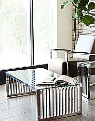 DIAMOND SOFA SOHOCTST SOHO 51 INCH RECTANGULAR COCKTAIL TABLE WITH CLEAR TEMPERED GLASS TOP AND POLISHED STAINLESS STEEL BASE - STAINLESS STEEL