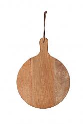 THE URBAN PORT UPT-71542 13 INCH USEFUL ROUND PIZZA BOARD - NATURAL AND MATTE