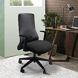 THE URBAN PORT UPT-230098 26 INCH MESH BACK ADJUSTABLE ERGONOMIC OFFICE SWIVEL CHAIR WITH PADDED SEAT AND CASTERS - BLACK AND GRAY