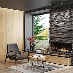 SIERRA FLAME VIENNA-40 VIENNA 45 1/4 INCH BUILT-IN DIRECT VENT LINEAR GAS FIREPLACE