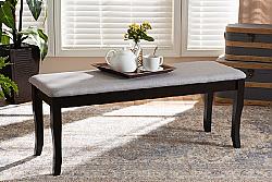 BAXTON STUDIO RH036 CORNELIA 47 3/4 INCH MODERN AND CONTEMPORARY TRANSITIONAL FABRIC UPHOLSTERED AND WOOD DINING BENCH