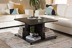 BAXTON STUDIO MH22003-WENGE-CT CLADINE 31 1/2 INCH MODERN AND CONTEMPORARY COFFEE TABLE - WENGE BROWN