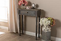 BAXTON STUDIO ROB11-BROWN-ST NOEMIE 23 5/8 INCH COUNTRY COTTAGE FARMHOUSE ONE DRAWER CONSOLE TABLE - BROWN