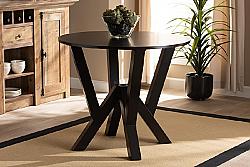 BAXTON STUDIO RH7231T-35-IN-DT IRENE 35 3/8 INCH MODERN AND CONTEMPORARY ROUND WOOD DINING TABLE
