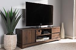 BAXTON STUDIO ET 4915-00-BROWN-TV BURNWOOD 59 INCH MODERN AND CONTEMPORARY WOOD TV STAND - WALNUT BROWN