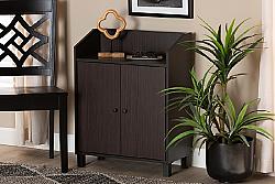 BAXTON STUDIO ATSC1614 ROSSIN 23 5/8 INCH MODERN AND CONTEMPORARY WOOD TWO DOOR ENTRYWAY SHOE STORAGE CABINET WITH TOP SHELF
