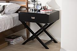BAXTON STUDIO GDL7628-CT CURTICE 25 7/8 INCH MODERN AND CONTEMPORARY ONE DRAWER WOODEN BEDSIDE TABLE