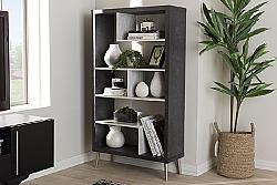 BAXTON STUDIO C-1702-2004-CONCRETE GREY-SHELF ATLANTIC 31 1/8 INCH MODERN AND CONTEMPORARY AND TWO-TONE WOOD WITH DISPLAY SHELF - DARK BROWN AND LIGHT GREY