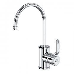ROHL U.1833HT-2 ARMSTRONG 10 INCH SINGLE HOLE DECK MOUNT TRANSITIONAL HOT WATER AND FILTER KITCHEN FAUCET WITH METAL LEVER HANDLE
