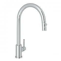 ROHL U.4044-2 HOLBORN 16 3/4 INCH SINGLE HOLE DECK MOUNT TRANSITIONAL PULLDOWN KITCHEN FAUCET WITH METAL LEVER HANDLE