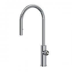 ROHL EC55D1 ECLISSI 19 1/4 INCH SINGLE HOLE PULL-DOWN KITCHEN FAUCET WITH C-SPOUT LESS HANDLE