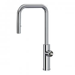 ROHL EC56D1 ECLISSI 17 INCH SINGLE HOLE PULL-DOWN KITCHEN FAUCET WITH U-SPOUT LESS HANDLE