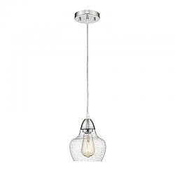 OVE DECORS 15LPE-NORW28-LNBKY NORWICH 1-LIGHT PENDANT IN BRUSHED NICKEL
