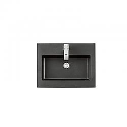 JAMES MARTIN SWB-S23.6-CHB 23.6 INCH SINGLE SINK TOP IN CHARCOAL BLACK