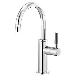BRIZO 61343LF-C LITZE 9-1/2 INCH BEVERAGE FAUCET WITH ARC SPOUT AND KNURLED HANDLE