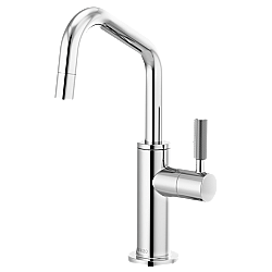 BRIZO 61363LF-C LITZE 9-11/16 INCH BEVERAGE FAUCET WITH ANGLED SPOUT AND KNURLED HANDLE