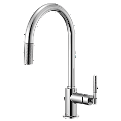 BRIZO 63043LF LITZE PULL-DOWN FAUCET WITH ARC SPOUT AND KNURLED HANDLE