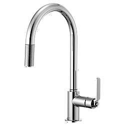 BRIZO 63044LF LITZE PULL-DOWN FAUCET WITH ARC SPOUT AND INDUSTRIAL HANDLE