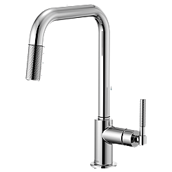 BRIZO 63053LF LITZE PULL-DOWN FAUCET WITH SQUARE SPOUT AND KNURLED HANDLE