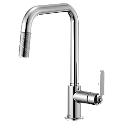 BRIZO 63054LF LITZE PULL-DOWN FAUCET WITH SQUARE SPOUT AND INDUSTRIAL HANDLE