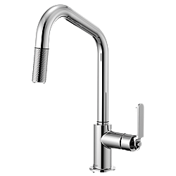BRIZO 63064LF LITZE PULL-DOWN FAUCET WITH ANGLED SPOUT AND INDUSTRIAL HANDLE