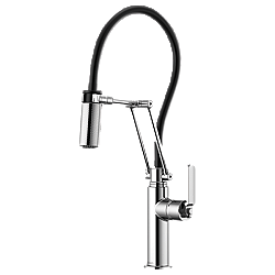 BRIZO 63244LF LITZE ARTICULATING FAUCET WITH INDUSTRIAL HANDLE