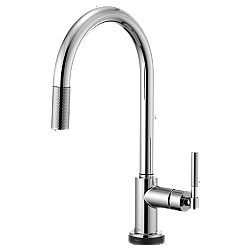 BRIZO 64043LF LITZE SMARTTOUCH PULL-DOWN FAUCET WITH ARC SPOUT AND KNURLED HANDLE