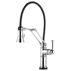 BRIZO 64225LF ARTESSO SINGLE HANDLE ARTICULATING ARM KITCHEN FAUCET WITH SMART TOUCH TECHNOLOGY