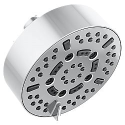 BRIZO 87292 ESSENTIAL 5 INCH WALL MOUNT LINEAR ROUND MULTI FUNCTION SHOWERHEAD WITH H2OKINETIC TECHNOLOGY