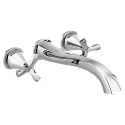 DELTA T57766-WL STRYKE WALL-MOUNTED TUB FILLER WITH CROSS HANDLES
