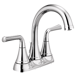 DELTA 2533LF-TP KAYRA 7 1/2 INCH TWO HANDLES TRACT-PACK CENTERSET BATHROOM FAUCET