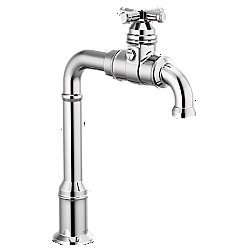 DELTA 1990LFC BRODERICK 12 1/8 INCH SINGLE HOLE DECK MOUNT TRUE BAR KITCHEN FAUCET WITH CROSS HANDLE