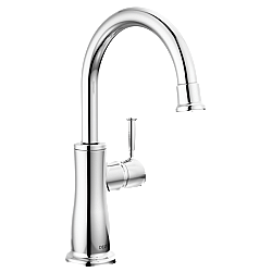 DELTA 1960-DST 9 1/2 INCH SINGLE HOLE DECK MOUNT TRADITIONAL BEVERAGE KITCHEN FAUCET WITH DIAMOND SEAL TECHNOLOGY AND LEVER HANDLE