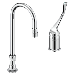 DELTA 24T2643 COMMERCIAL 12 1/8 INCH TWO HOLES WIDESPREAD 1.5 GPM SINGLE LEVER HANDLE BATHROOM FAUCET - CHROME