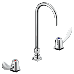 DELTA 23C672 COMMERCIAL 12 INCH THREE HOLES WIDESPREAD 1 GPM TWO HOODED BLADE HANDLES BATHROOM FAUCET - CHROME