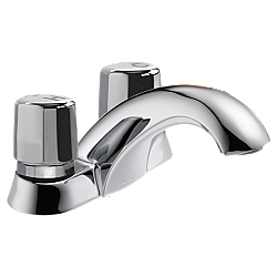 DELTA 2507LF-HDF TWO HANDLE METERING FAUCET - CHROME