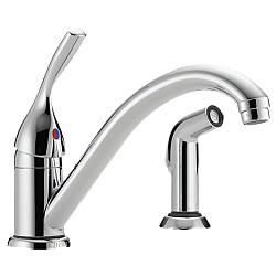 DELTA 175DST CLASSIC SINGLE HANDLE KITCHEN FAUCET WITH SPRAY - CHROME