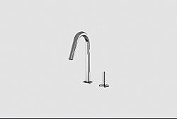 JULIEN 306203 APEX PREP TOPMOUNT BAR FAUCET WITH REMOTE SINGLE LEVER IN POLISHED CHROME