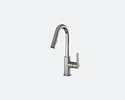 JULIEN 306214 APEX PULL-DOWN SPRAY KITCHEN FAUCET WITH SWIVEL SPOUT IN BRUSHED NICKEL