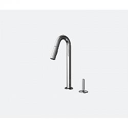 JULIEN 306205 APE X PREP COLLECTION PULL DOWN BAR FAUCET WITH REMOTE SINGLE LEVER IN POLISHED CHROME