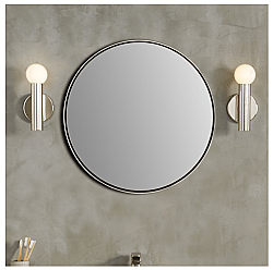 BellaTerra Home 8831-24 24 Inch Round Metal Frame Mirror