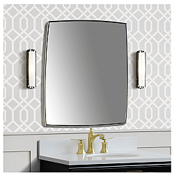 BellaTerra Home 8835B-24 24 Inch Rectangular Metal Frame Mirror